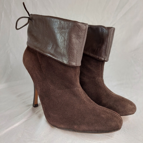 Dolce Vita Brown Suede Leather Heeled Boots - Picture 2 of 15